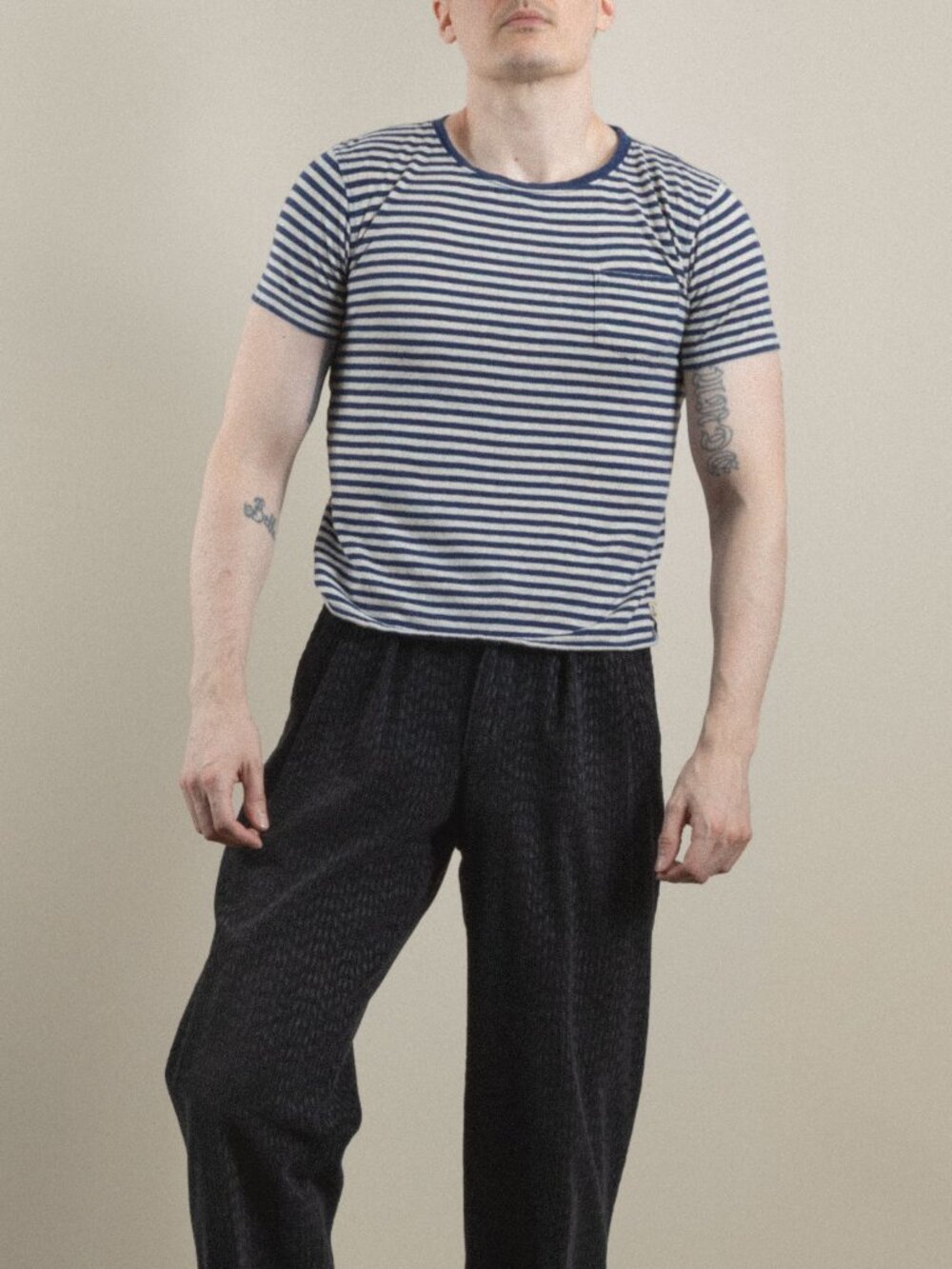 Armor Lux Men's Striped Heritage T-Shirt with Pocket XS
